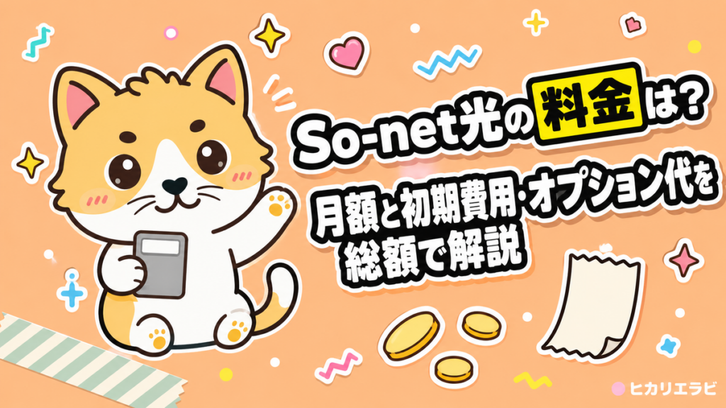 So-net光の料金は？月額と初期費用・オプション代を総額で解説