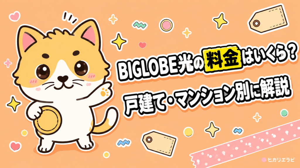 BIGLOBE光の料金はいくら？戸建て・マンション別の月額と初期費用を解説