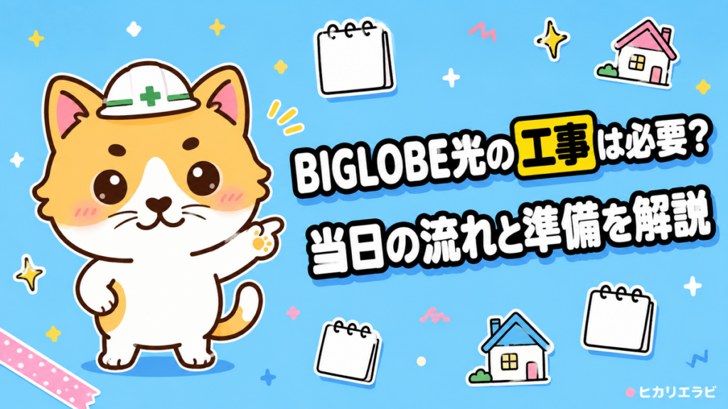 BIGLOBE光の工事は必要？光コンセントの有無と当日の流れを解説