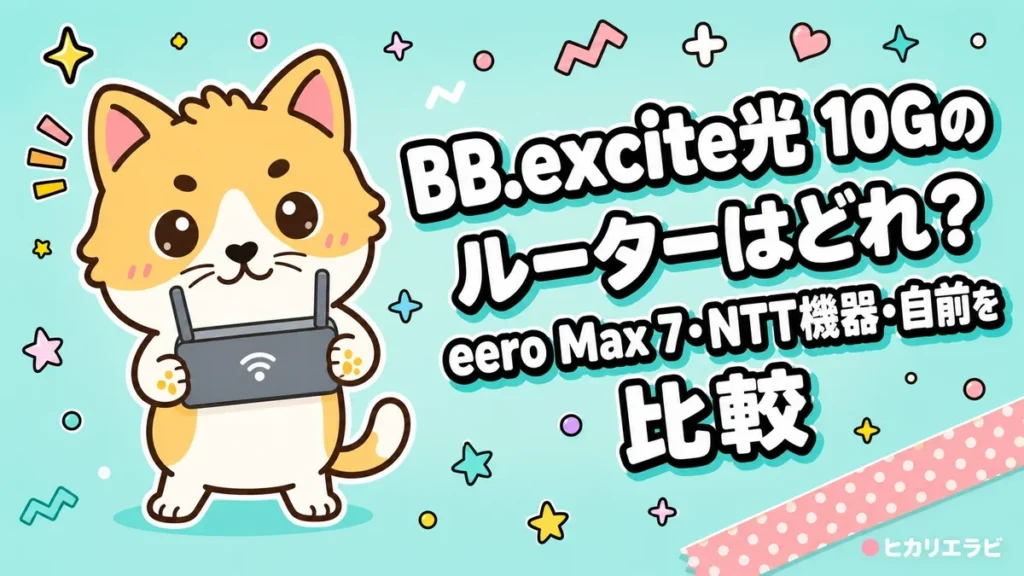 BB.excite光 10Gのルーターはどれ？eero Max 7・NTT機器・自前を比較