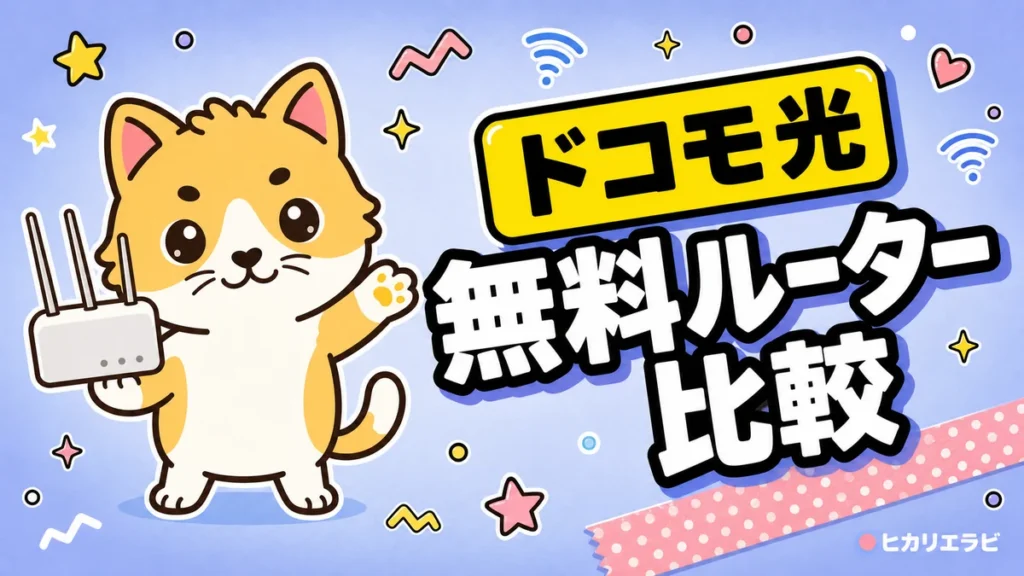 ドコモ光の無料ルーターはどれがおすすめ？1ギガ・10ギガ別に解説
