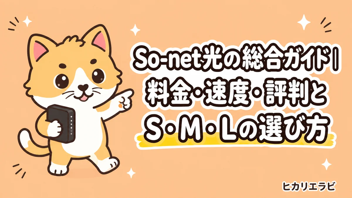 So-net光の総合ガイド｜料金・速度・評判とS・M・Lの選び方